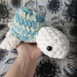 Crochet Blue Sea Turtle Amigurumi Plush